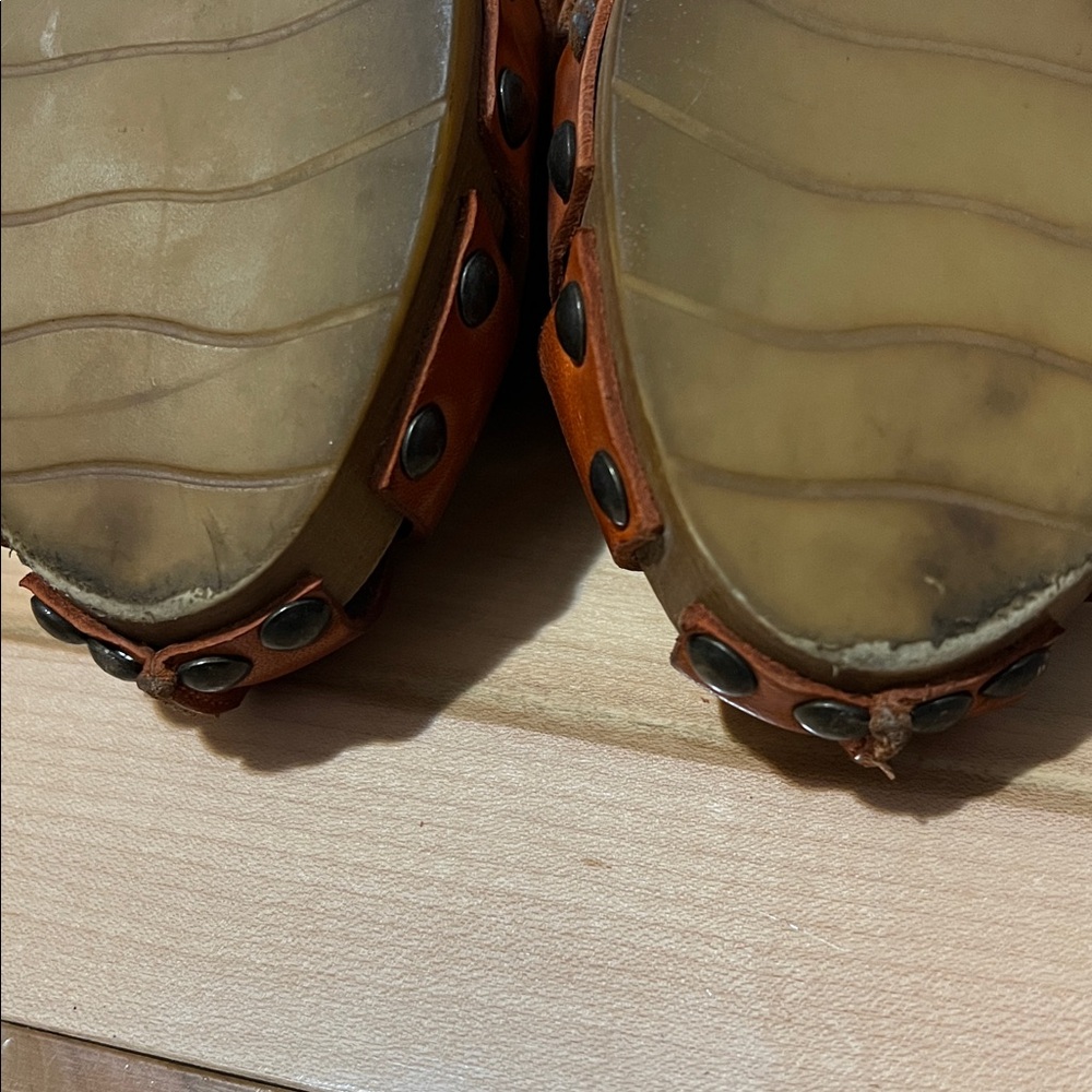 Women's Cognac Colour Leather Sandals - Picture 11 of 17